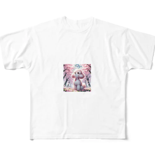 トイプードル　さくら　癒し All-Over Print T-Shirt