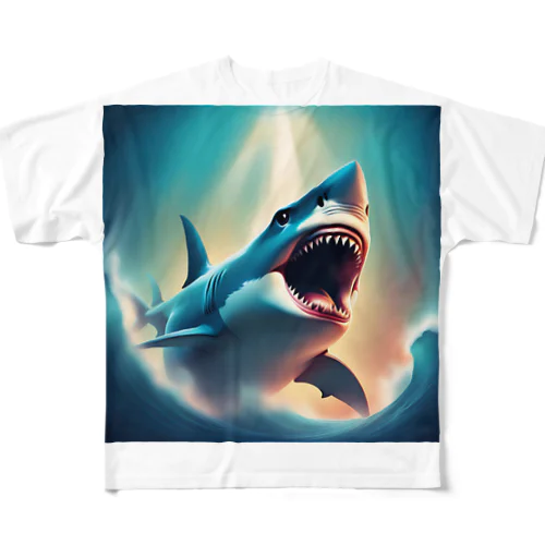 幻想的なサメちゃん🦈 フルグラフィックTシャツ