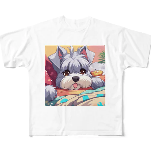 ふわふわシュナウザーちゃん All-Over Print T-Shirt