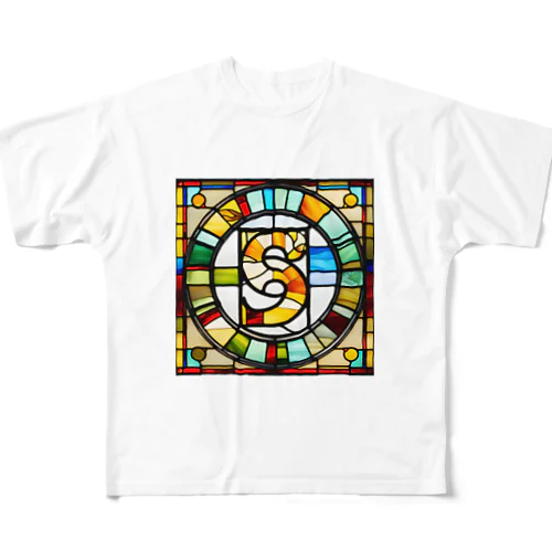 stained glass S フルグラフィックTシャツ