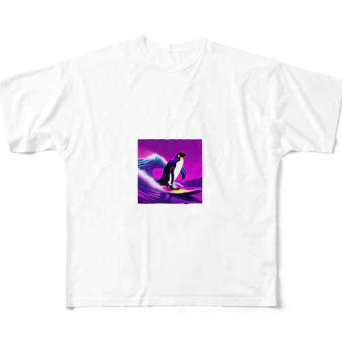 波乗りペンギン フルグラフィックTシャツ