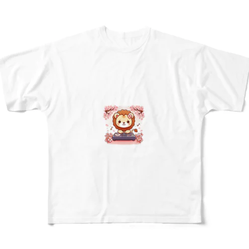 ライオンDJ フルグラフィックTシャツ