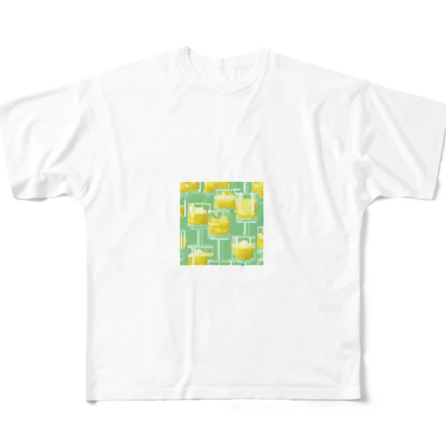 ドット絵のさわやかレモンサワー フルグラフィックTシャツ