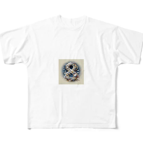 「８」のロゴ2 フルグラフィックTシャツ