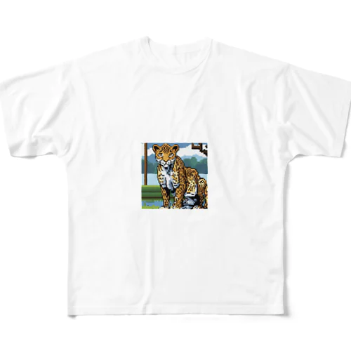 ドット絵のヒョウ All-Over Print T-Shirt