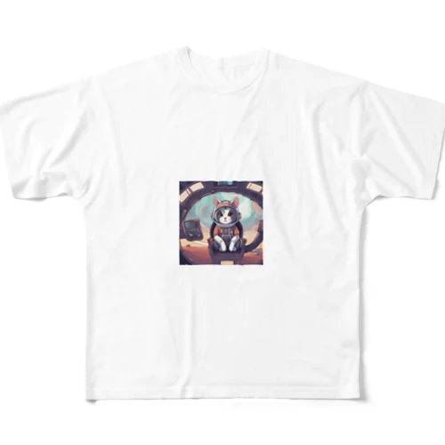 宇宙服ネコ All-Over Print T-Shirt