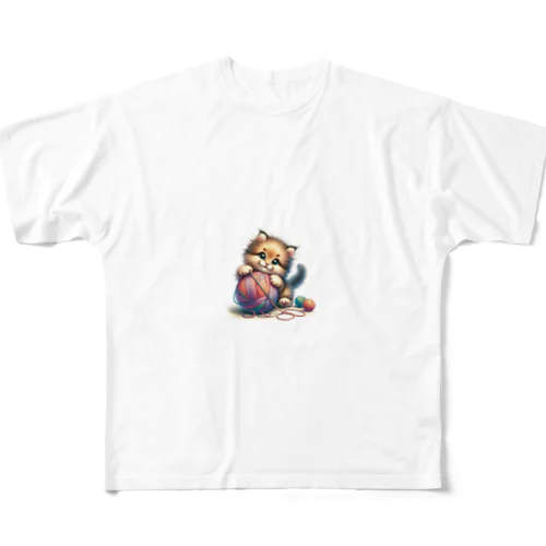 子猫　イラスト All-Over Print T-Shirt