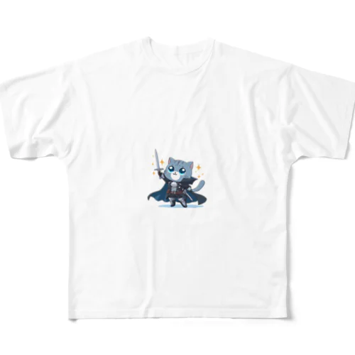 ファンタジー猫シリーズ・勇者 フルグラフィックTシャツ