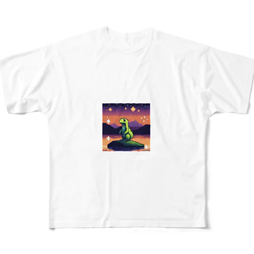 ウルウル恐竜 フルグラフィックTシャツ