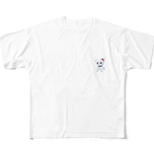 だってマルチーズだもん　素 All-Over Print T-Shirt