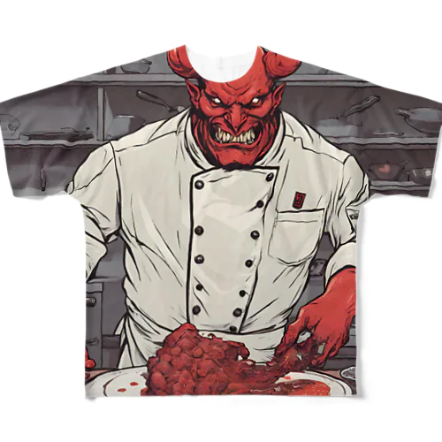 devil's cookingグッズ All-Over Print T-Shirt