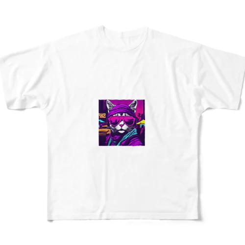 ROCKYCAT　サングラス２ All-Over Print T-Shirt