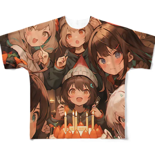 誕生日パーティーだ アメジスト 2846 All-Over Print T-Shirt