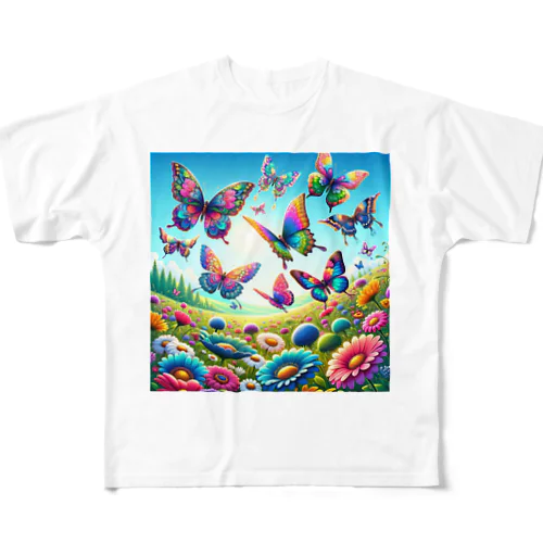 幸運のお花畑 All-Over Print T-Shirt