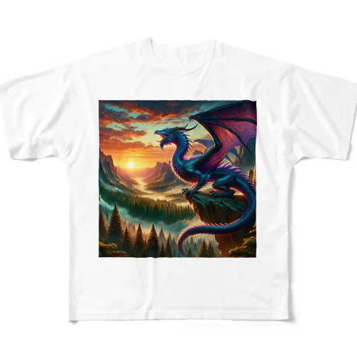 幸運のドラゴン フルグラフィックTシャツ