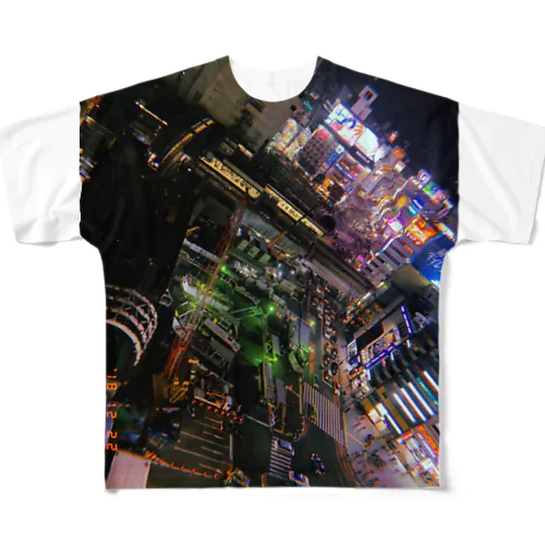 ブラックナイトシティ SHIBUYA フルグラフィックTシャツ
