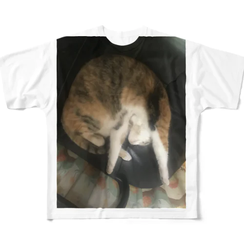 ばんざいにゃんこ⸜( ' ᵕ ' )⸝ All-Over Print T-Shirt