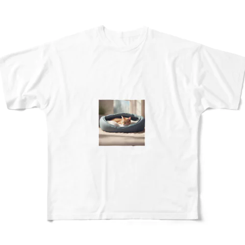 お昼猫 All-Over Print T-Shirt