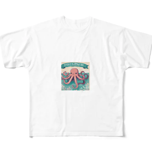 まいにちタコ🐙 フルグラフィックTシャツ