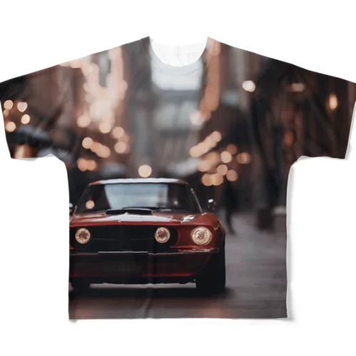 車とネオン All-Over Print T-Shirt