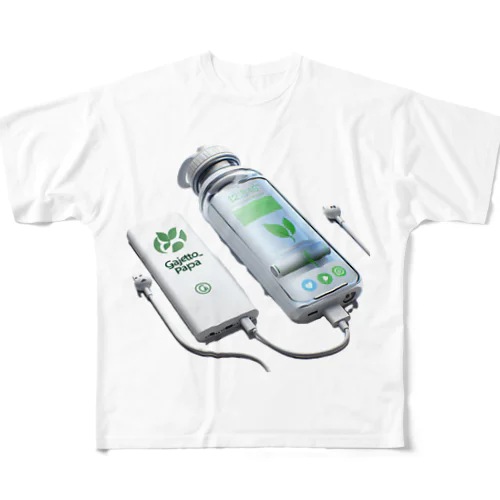 水筒型スマートフォン All-Over Print T-Shirt
