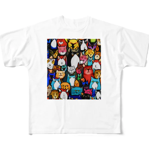 PAC (ポップアートキャット) All-Over Print T-Shirt