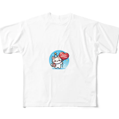 ハピバ　にゃんだふるきゃっつ All-Over Print T-Shirt