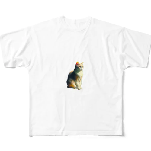 仮）ネコしゃん All-Over Print T-Shirt