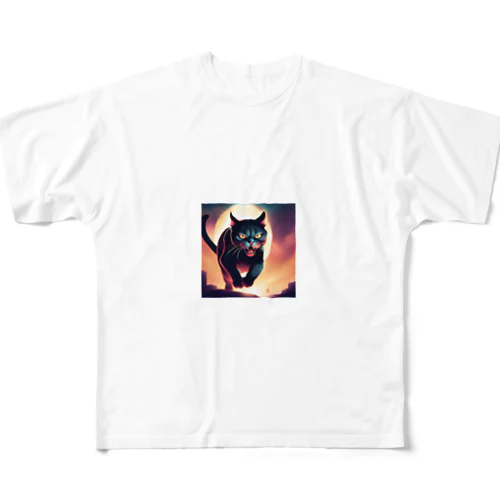 かわいい猫の威嚇 All-Over Print T-Shirt