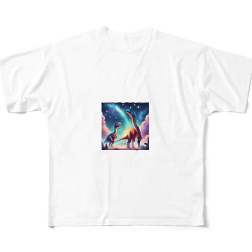 恐竜の星 All-Over Print T-Shirt