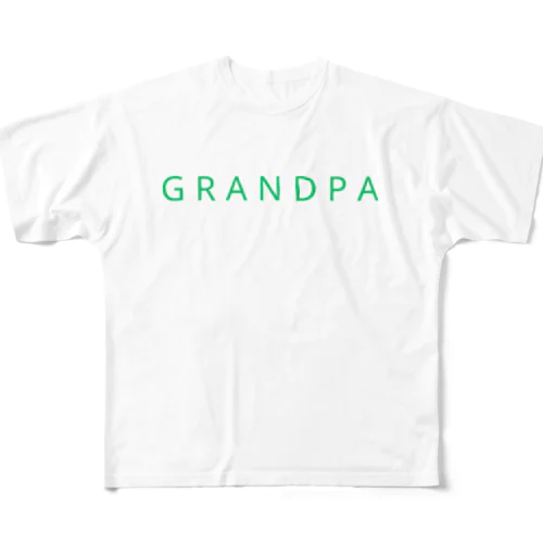 GRANDPA(グリーン) フルグラフィックTシャツ