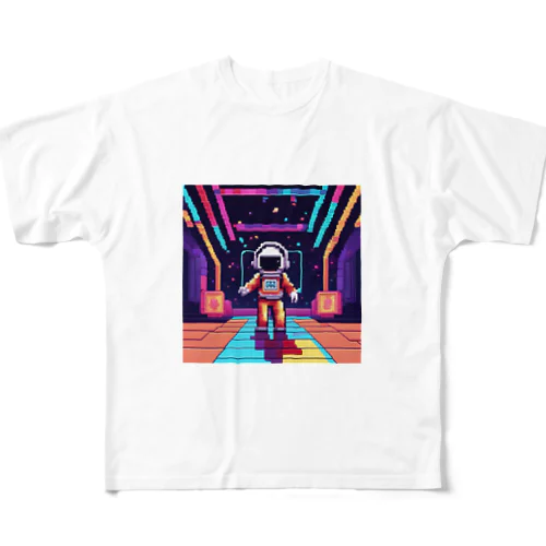 宇宙船の中のダンスフロア フルグラフィックTシャツ
