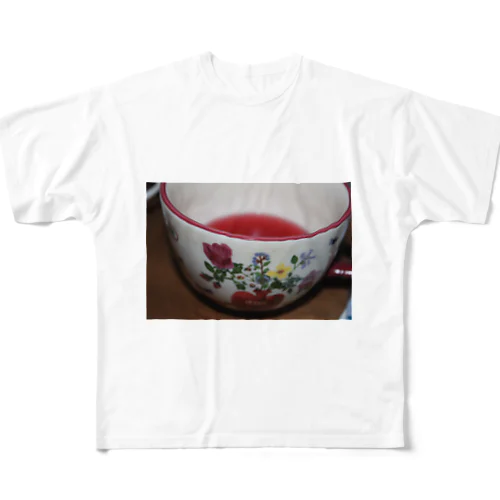 ローズティーフラワー All-Over Print T-Shirt