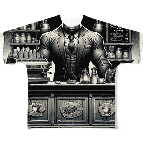 The Mighty Gorilla Coffee Shop  All-Over Print T-Shirt