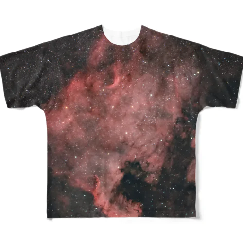 北アメリカ星雲 フルグラフィックTシャツ