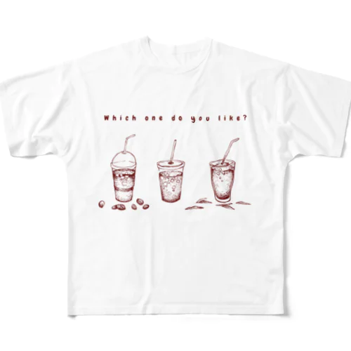 お茶シャツカフェ All-Over Print T-Shirt