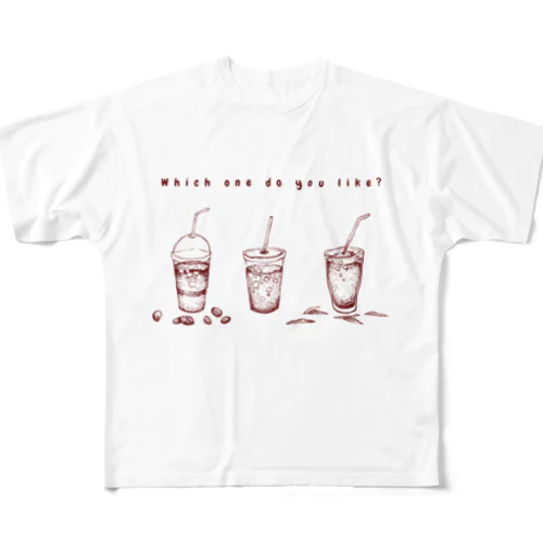 お茶シャツカフェ フルグラフィックTシャツ