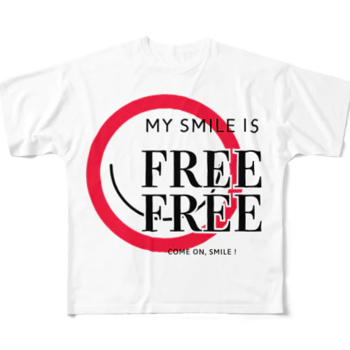 笑顔は無料です All-Over Print T-Shirt