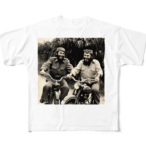 I wish there was a world like this. "Fidel Castro" and "Che Guevara." フルグラフィックTシャツ