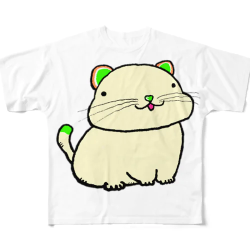 猫のほげお フルグラフィックTシャツ