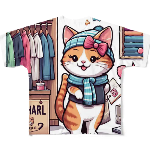 ねこ🐾 All-Over Print T-Shirt