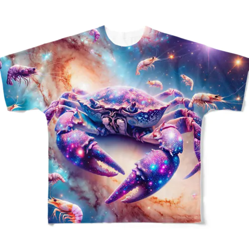 銀河カニ All-Over Print T-Shirt