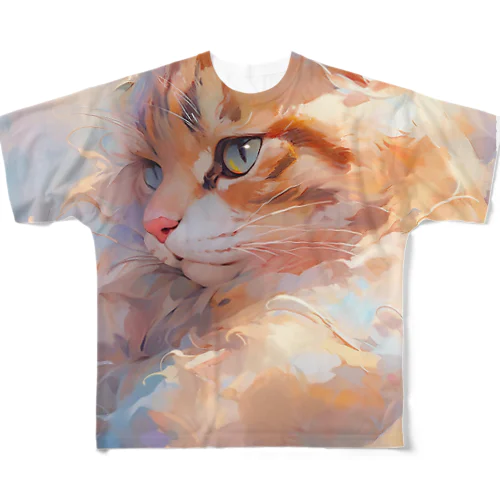 にゃんこ All-Over Print T-Shirt