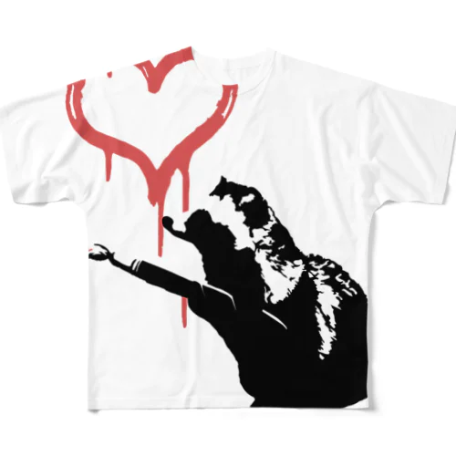 Love Tanuki All-Over Print T-Shirt