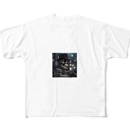 ダンディな骸骨 All-Over Print T-Shirt