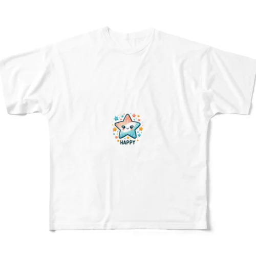 めずらしいスターデザイン All-Over Print T-Shirt