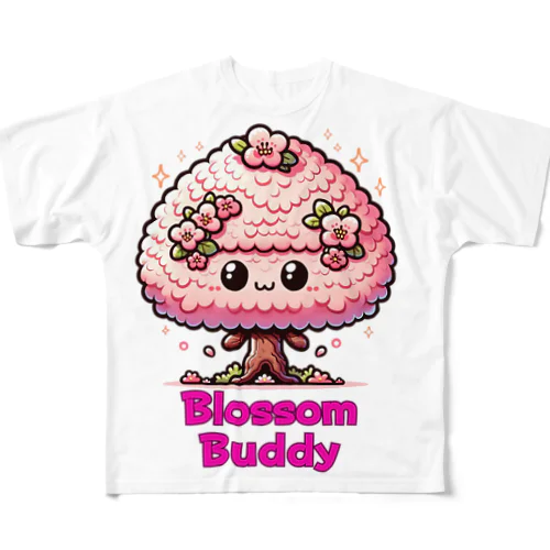 Blossom Buddy🌸 Sakura Smiles~1 All-Over Print T-Shirt