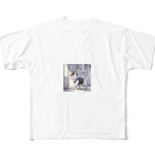 警察にゃん All-Over Print T-Shirt
