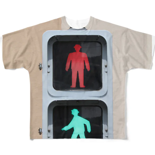 LED歩行者用信号機 フルグラフィックTシャツ