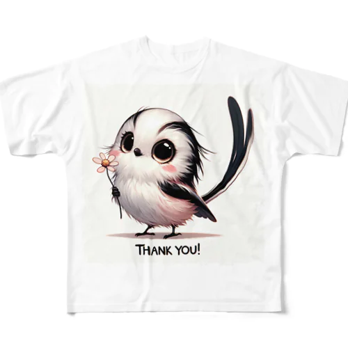 Long-tailed Tit  フルグラフィックTシャツ